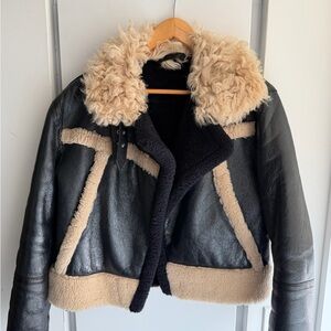 Helmut Lang Shearling Leather Jacket
